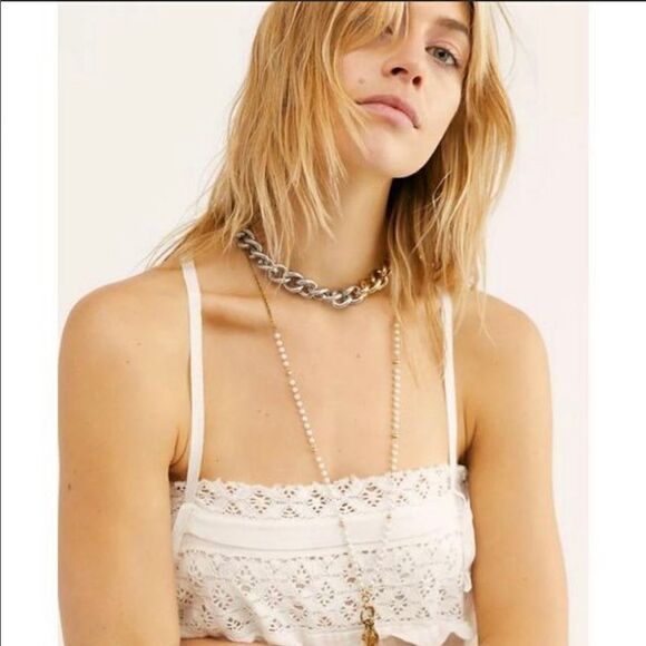 Revolve Free People Shailee White Crochet Mini Dress - Picture 3 of 16